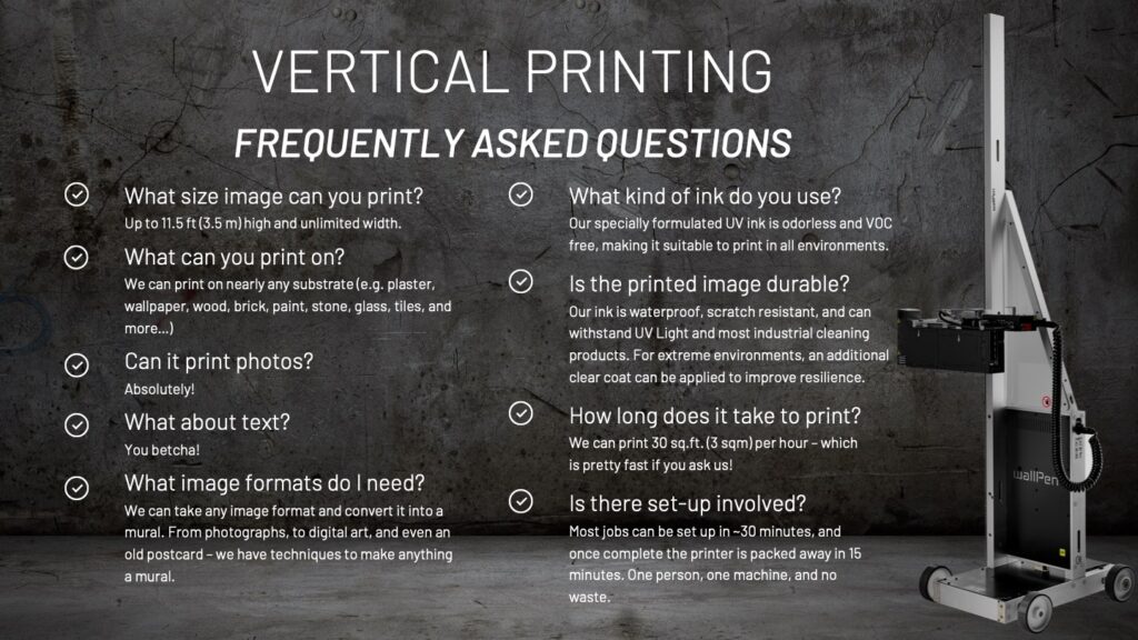 Large Format Wall Printing Frequently Asked Questions